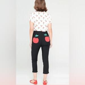 Unique Vintage X Smack Parlour Cherry 🍒 Pant Black Sz 1X #67
